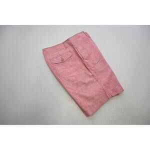 J Crew Linen Cotton Chino Shorts Marled Red/Pink Casual 9" INS Mens Size 34